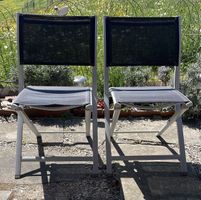 Camping-Stühle grau zusammenlegbar