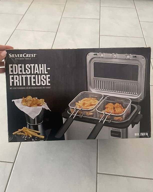 Küchengeräte: Neue Edelstahl Fritteuse Silvercrest 2000W – Gebraucht aus Ostermundigen von Ania.I