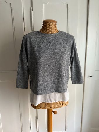 DOROTHY PERKINS - Layering Oberteil grau-weiss 34
