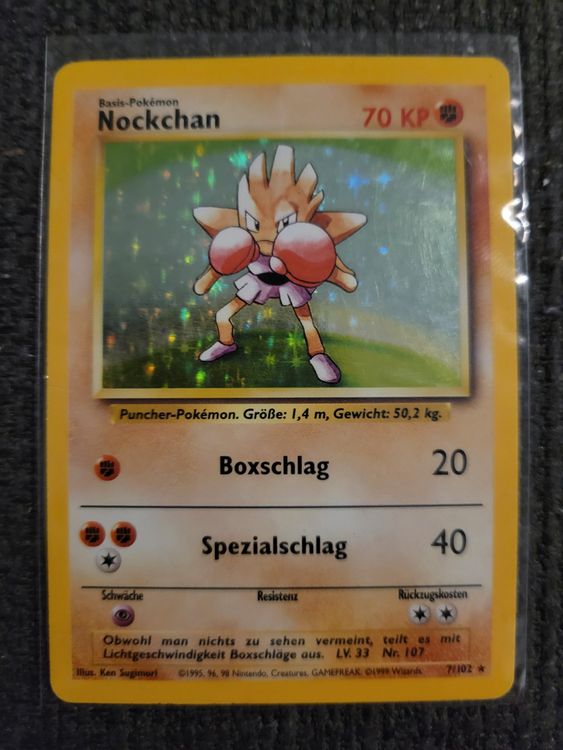 Nockchan/Hitmonchan Base Set Vintage Wotc (Gebraucht) in Kriens für CHF ...