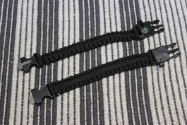 Survival  Paracord Armband 2pics in schw