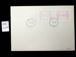 NORVÈGE AUTOMATES FDC 2.12.80. COTE 12.50 /O44