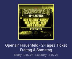 Openair Frauenfeld - 2-Tages Ticket Freitag & Samstag 2026