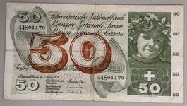 Banknoten 50 Franken / 7. März 1973