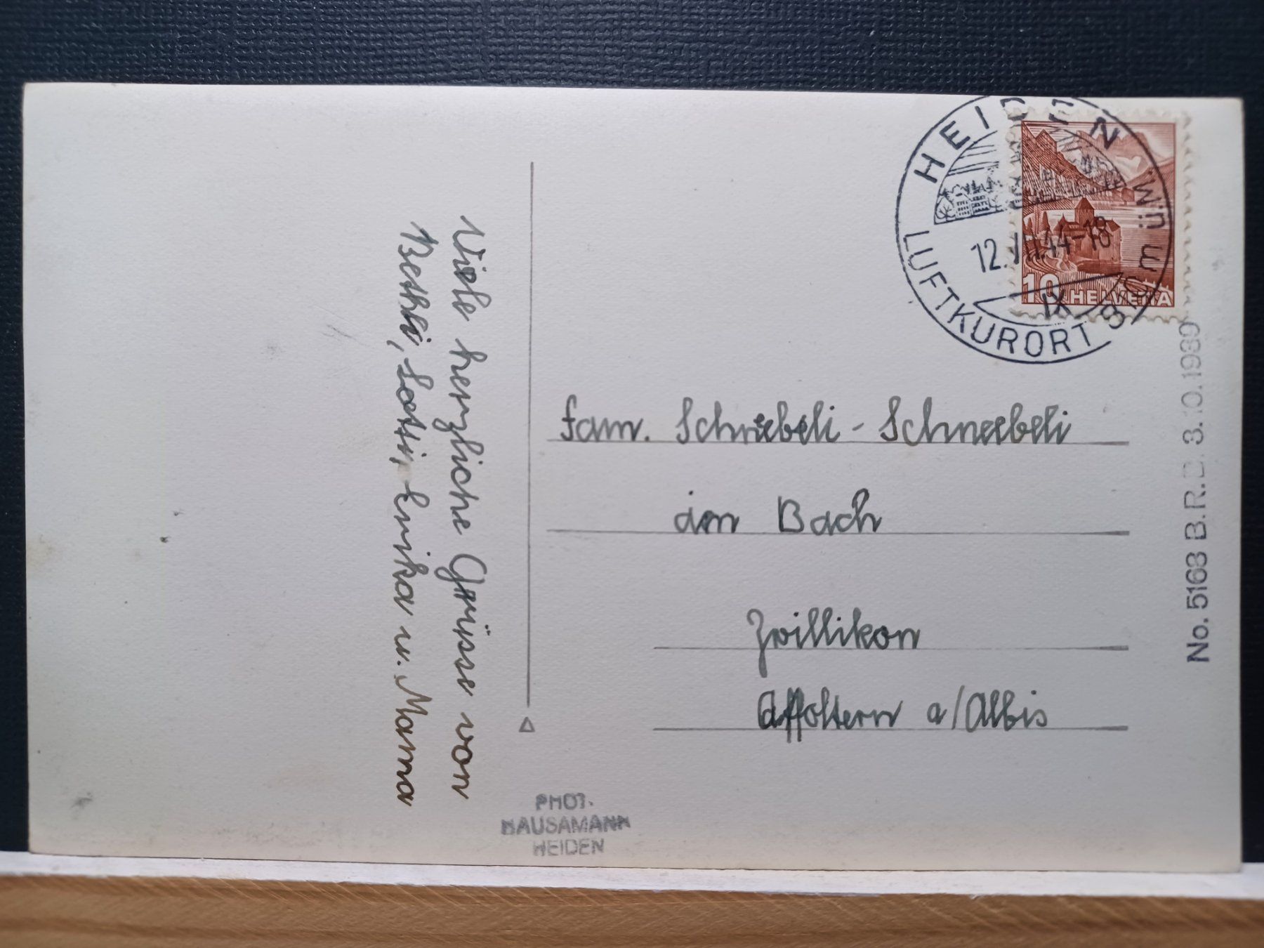 Cartoline postali: AR, Heiden, Luftkurort, 1944 – Usato da Aarau Rohr venduto da mgvw 2