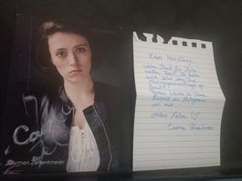 Carmen Zehenmeier - 2xhandsigniert -Autogrammkarte und Notiz