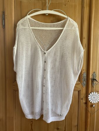Gilet, Jäckli Gr. M/L weiss, Baumwolle