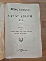 Bürgerbuch der Stadt Zürich 1926 guter Zustand
