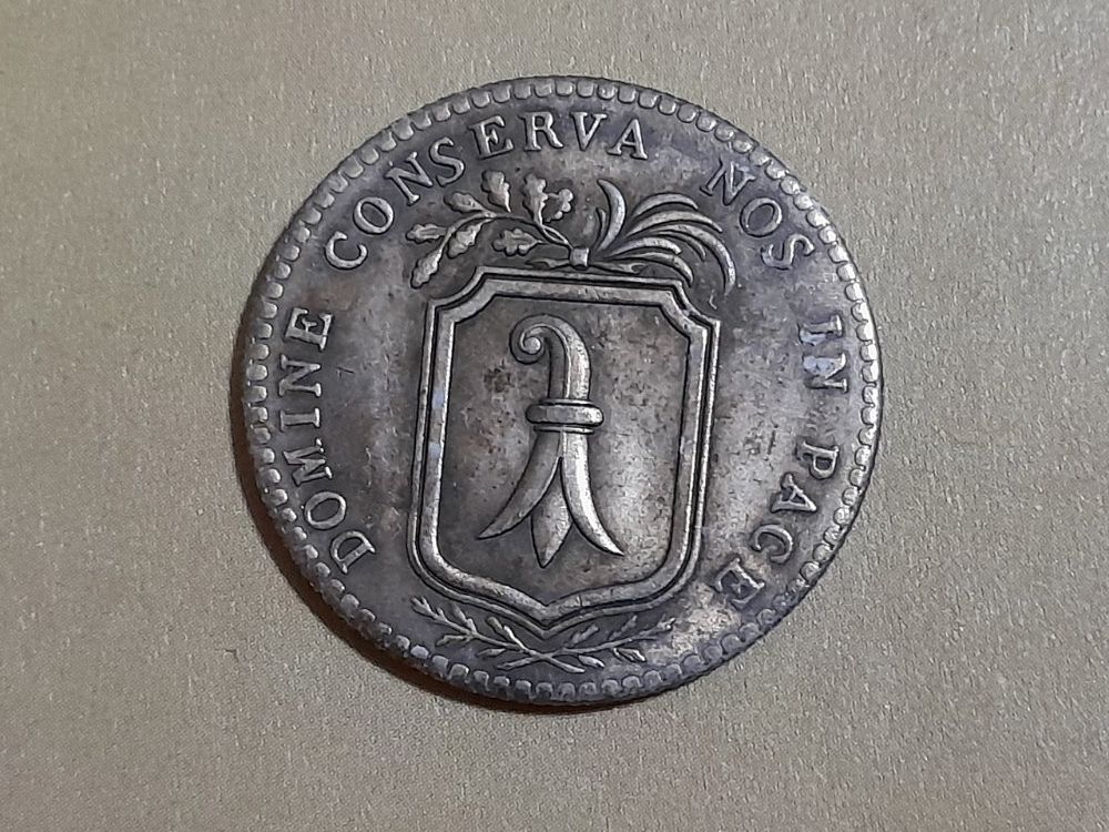 Alle Münzen: Basel, 3 Batzen 1809 – Gebraucht aus Aarau von Reto_BA_01 1