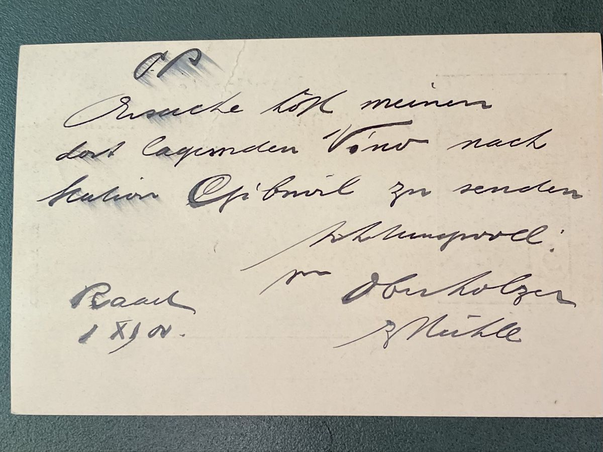 Alle Briefmarken: Alte Postkarte, 1900 – Gebraucht aus Bauma von Baumer71 1