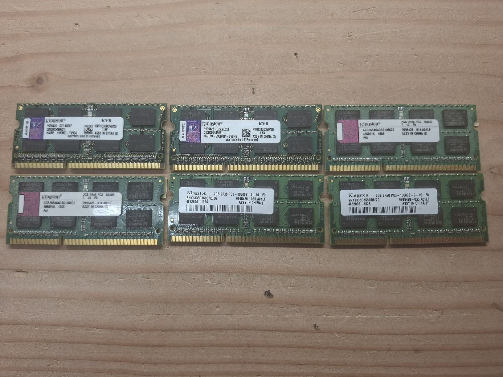 Kingston Mémoires / RAM: Ram 2GB PC3 SoDimm 6 Stück – D'occasion à Neunkirch par MaElekt
