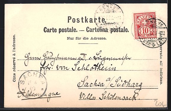 Cartoline postali: AK Genève, Place du Molard, 1900 – Usato da Berlin venduto da bartko-reher 1