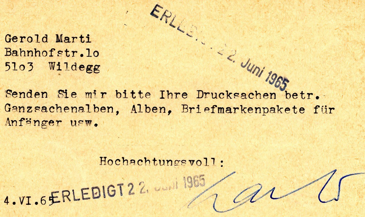Tous les timbres: Wildegg - Bildpostkarte mit Stempel Wildegg – D'occasion à Einsiedeln par otm_7s5v 1