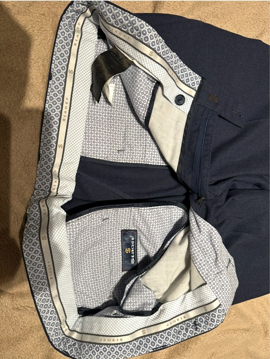 Pantaloni: Stager klassische Hose, dunkelblau, Größe 58 – Usato da Zürich venduto da ser_26bt 4
