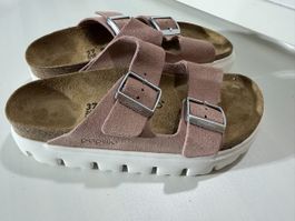 Sandales Papillio rose daim semelle plateforme taille 37