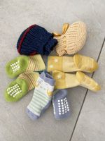 5 Paar warme Baby Socken Gr. 11-18. Handgestrickt, Noppen.