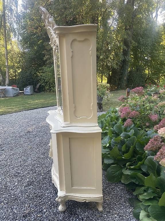 Armoire vaisselier vitre et miroir style rococo (D'occasion) à Troinex ...
