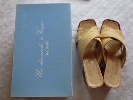 Kalliste Sandalen PANNA beige Leder Grösse 39 Pelz