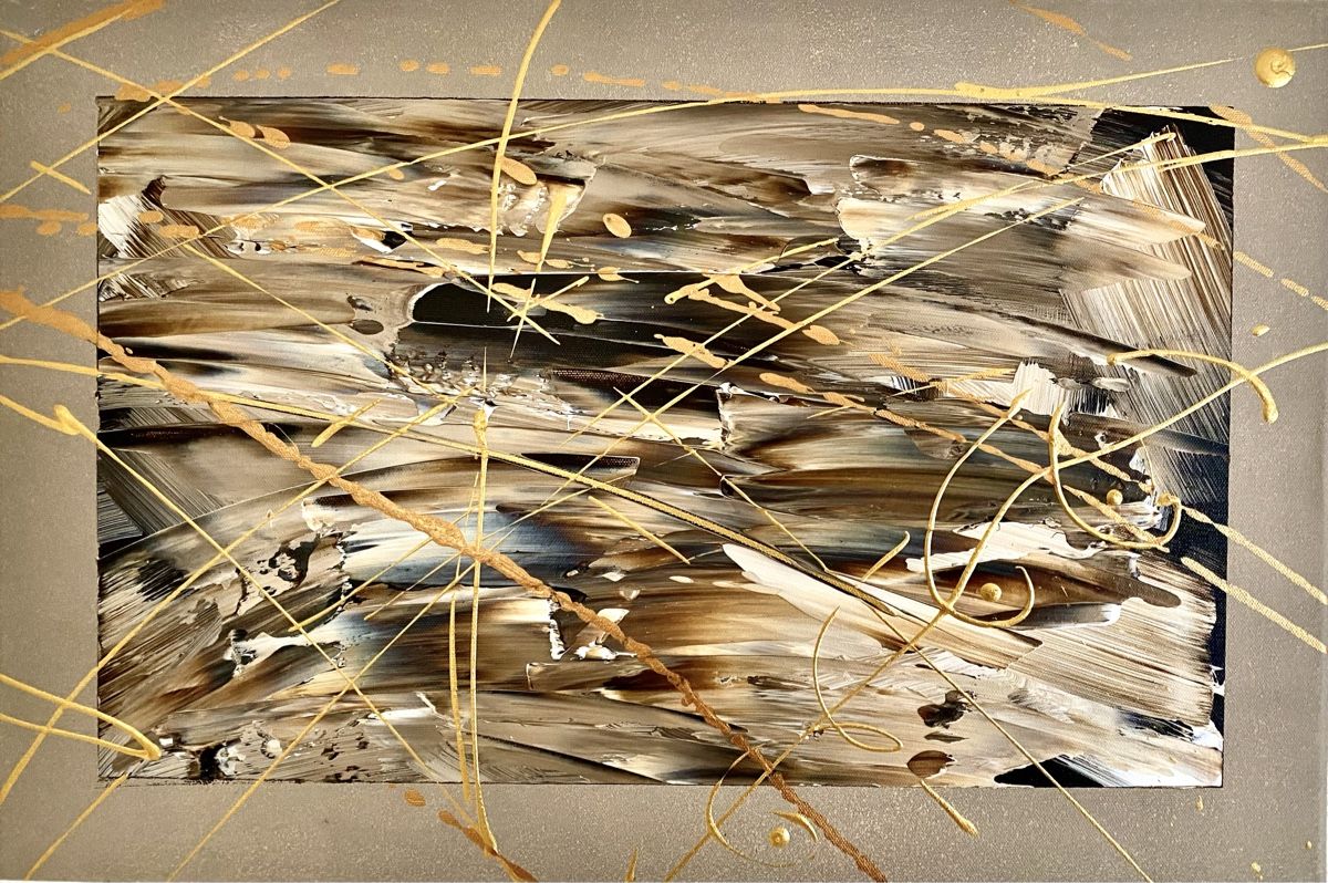 Dipinti: Gemälde Acryl abstrakt Bild moderne Kunst – Nuovo (secondo la descrizione) da Aarburg venduto da Nikys-Woods 4