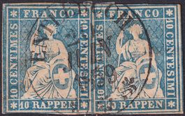 23C (23B2) mit Gr.Zierkreis-Stempel: ENTLEBUCH 1859, LP!