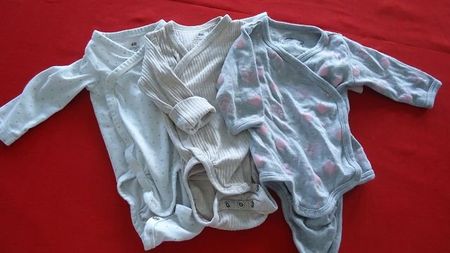 3er Set Baby-Body Wickelbody, Grösse 56/62, guter Zustand
