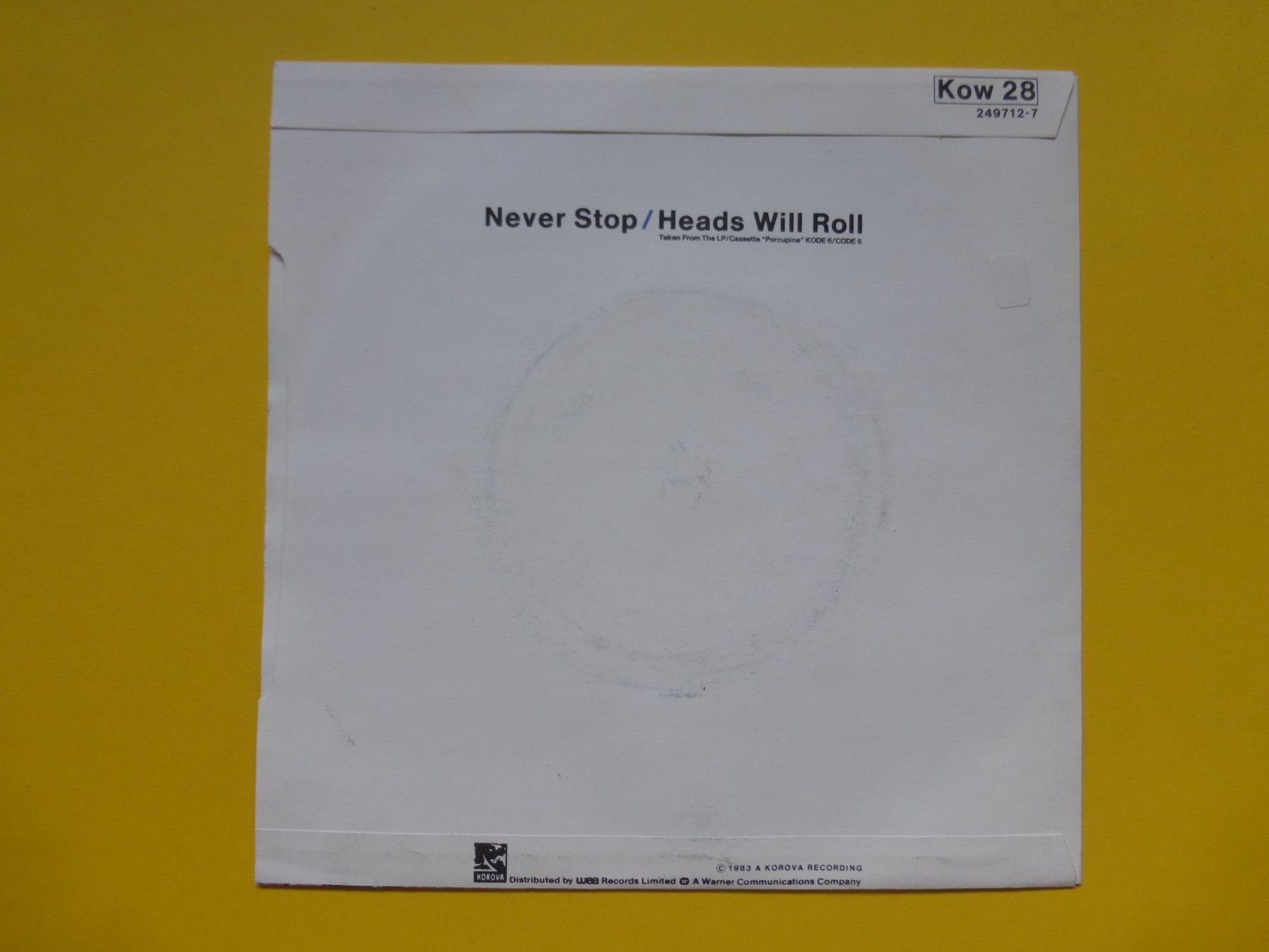 Schallplatten: Echo & The Bunnymen – Never Stop – Gebraucht aus Zürich von Swiss57 1