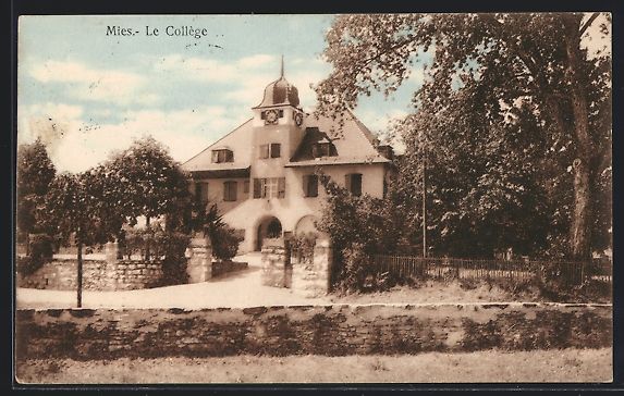 Cartes postales: AK Mies, Le Collège, 1921 – D'occasion à Berlin par bartko-reher