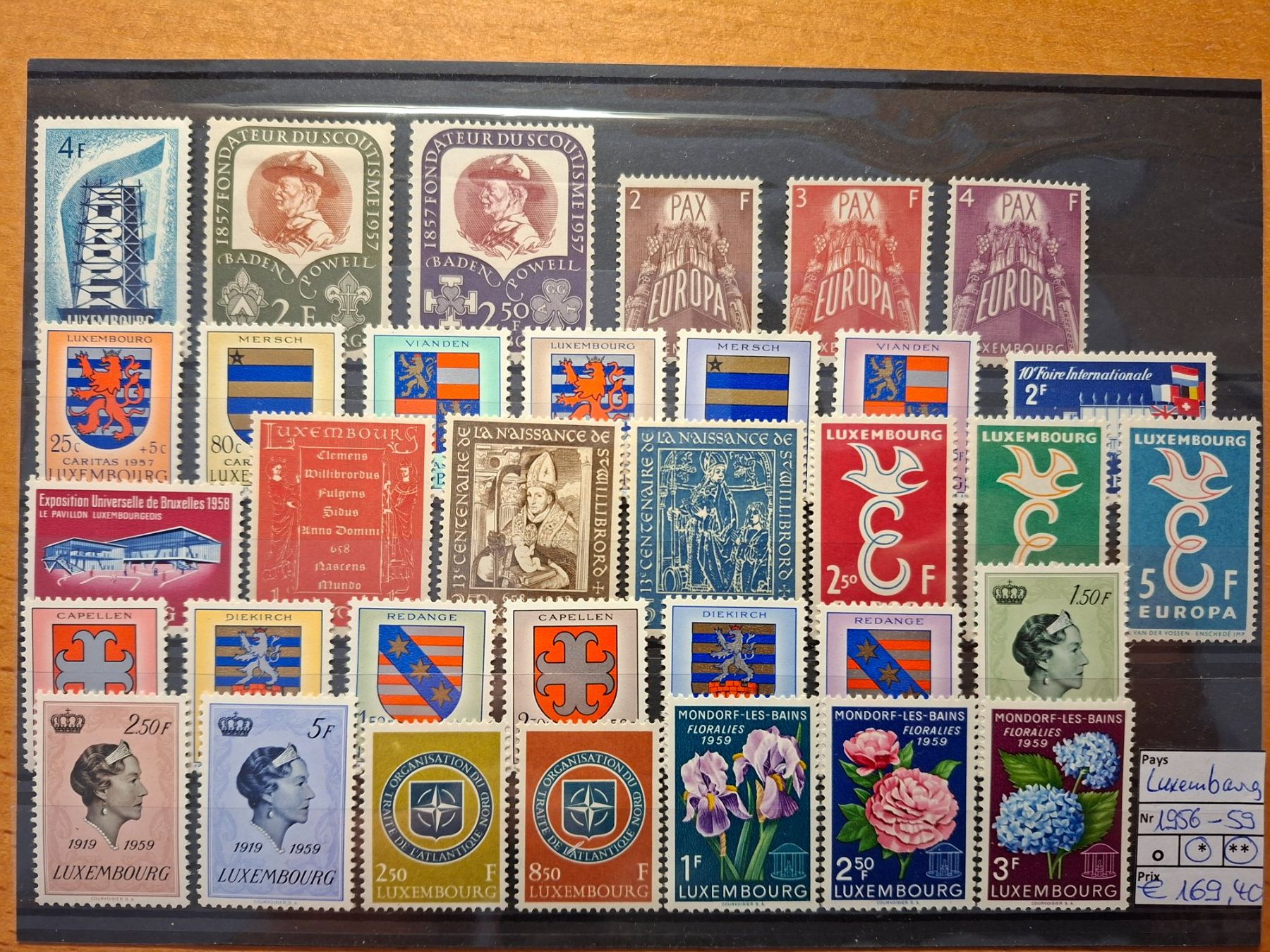 Tutti i francobolli: Luxembourg 1956-1959* – Usato da Confignon venduto da Alfda2000