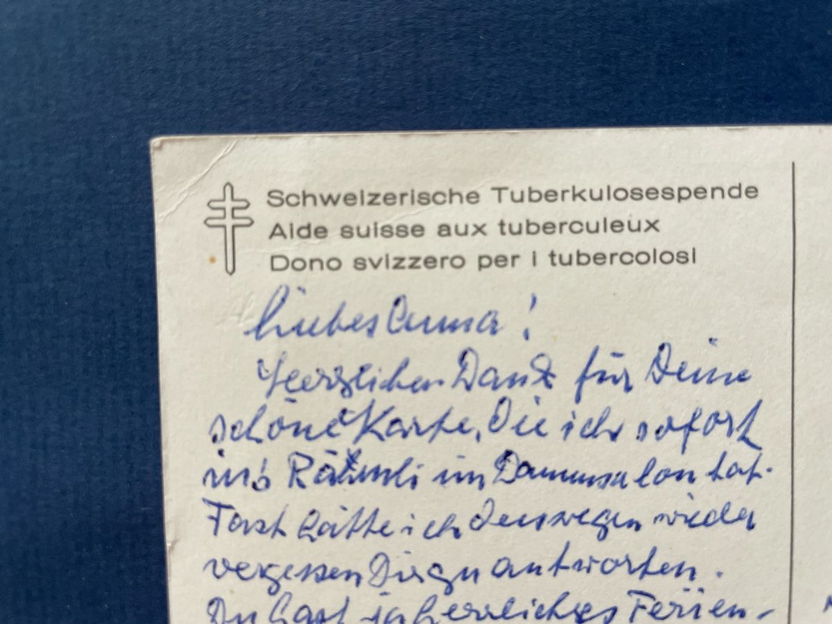 Cartoline postali: Alte Ansichtskarte "Mutter und Kind" von A. van Muyden 1961 – Usato da Neuhausen am Rheinfall venduto da Arielle55 2