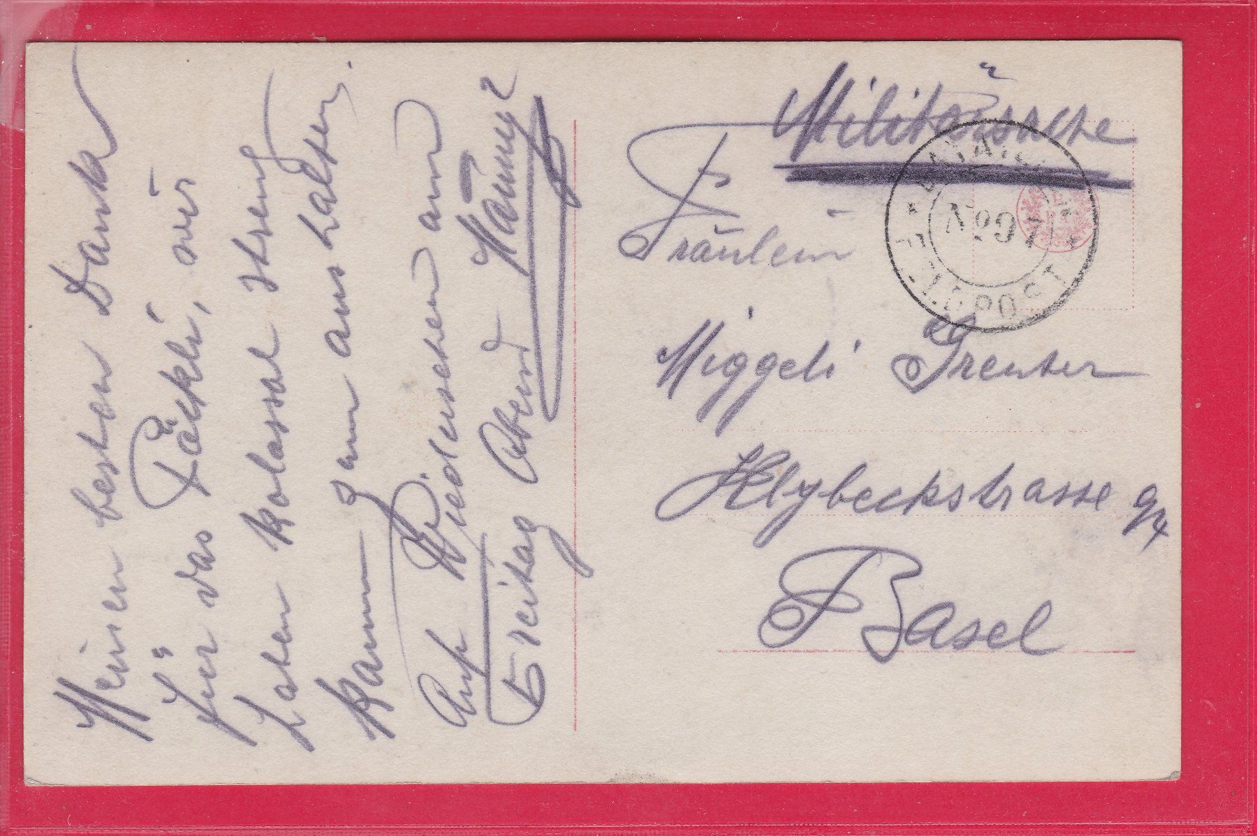 Cartoline postali: AUF DER ALM, DA GIBT'S KOA SÜND, FELDPOST – Usato da Oberrieden venduto da Gebirgsstelze 1