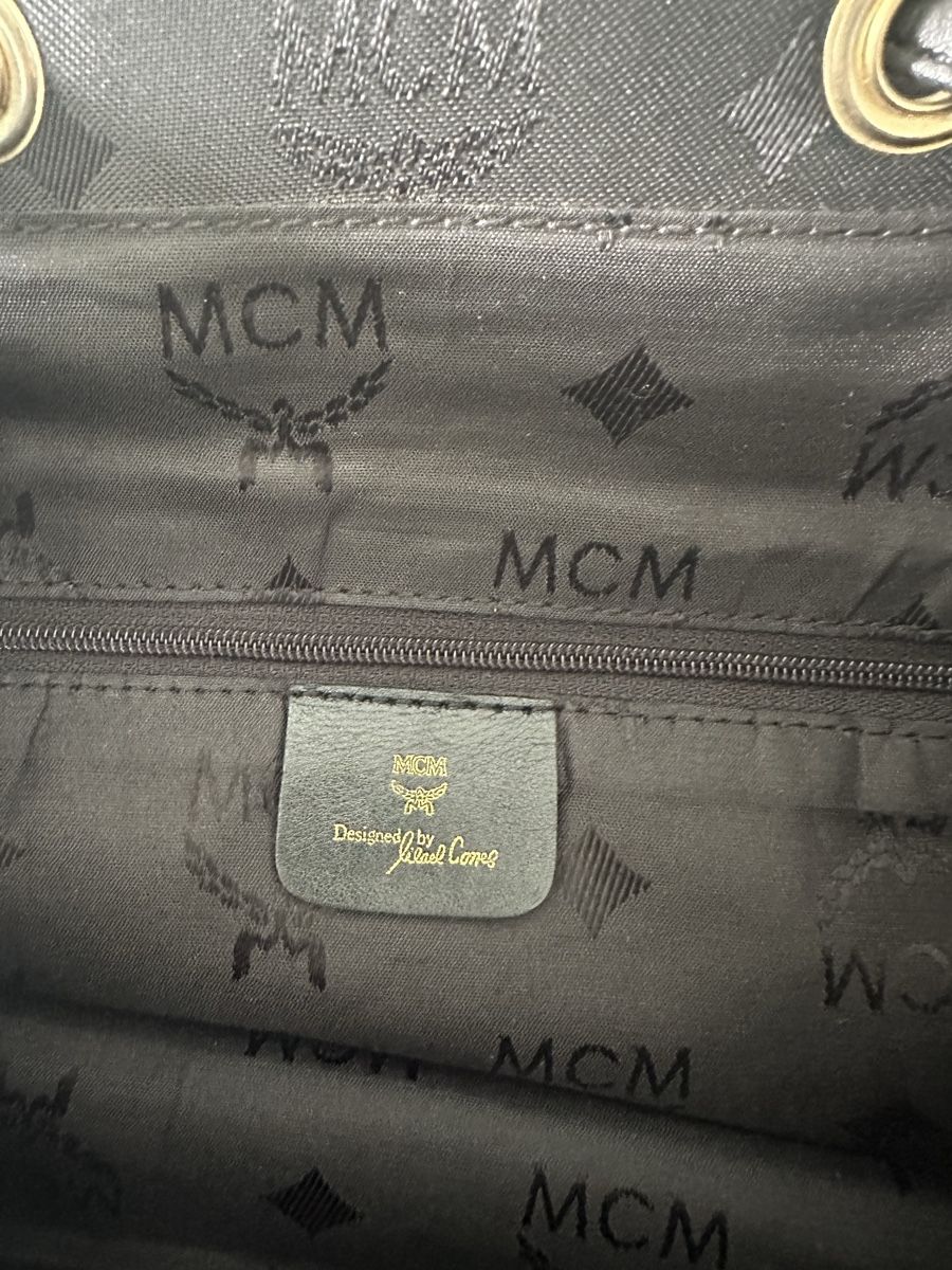 Mcm Zaini: MCM MONOGRAMM JACQUARD RUCKSACK SCHWARZ GOLD – Nuovo (secondo la descrizione) da Walzenhausen venduto da Zaisan 7