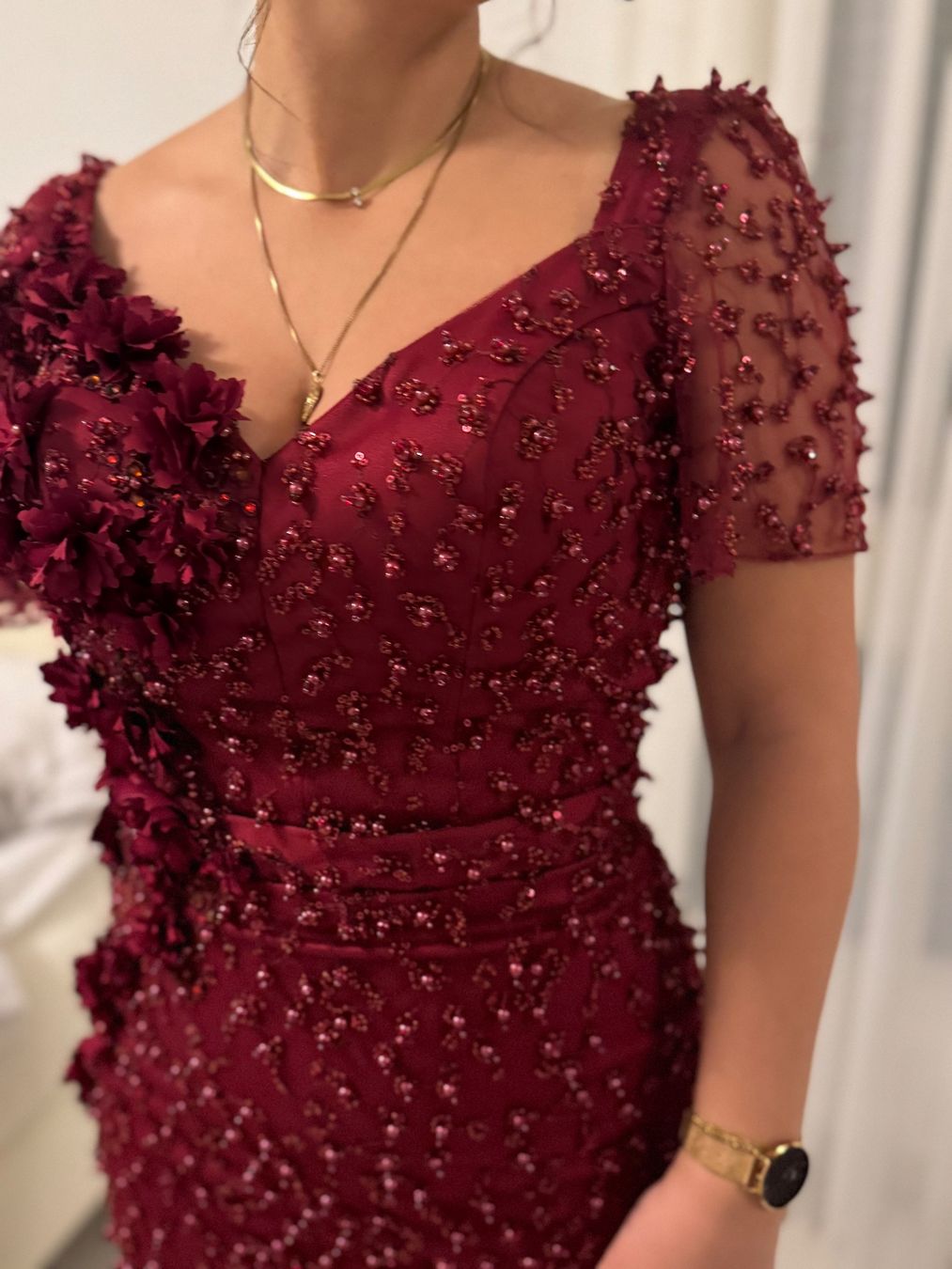 Vestiti: Rotes Abendkleid, Grösse 36 – Usato da Bassersdorf venduto da schokoart.ch 2