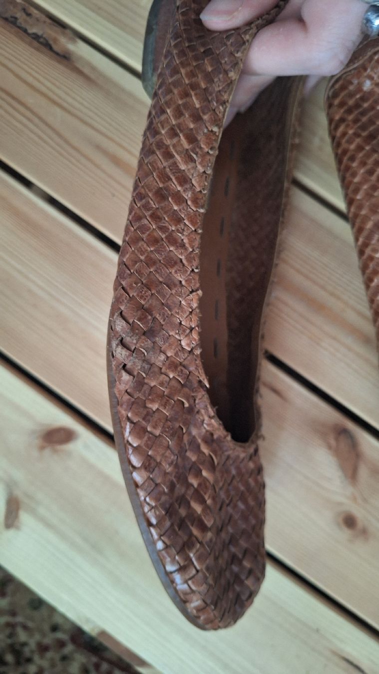 Chaussures femmes: Ballerinas braun geflochten Leder – D'occasion à Winterthur par _lxeah 3