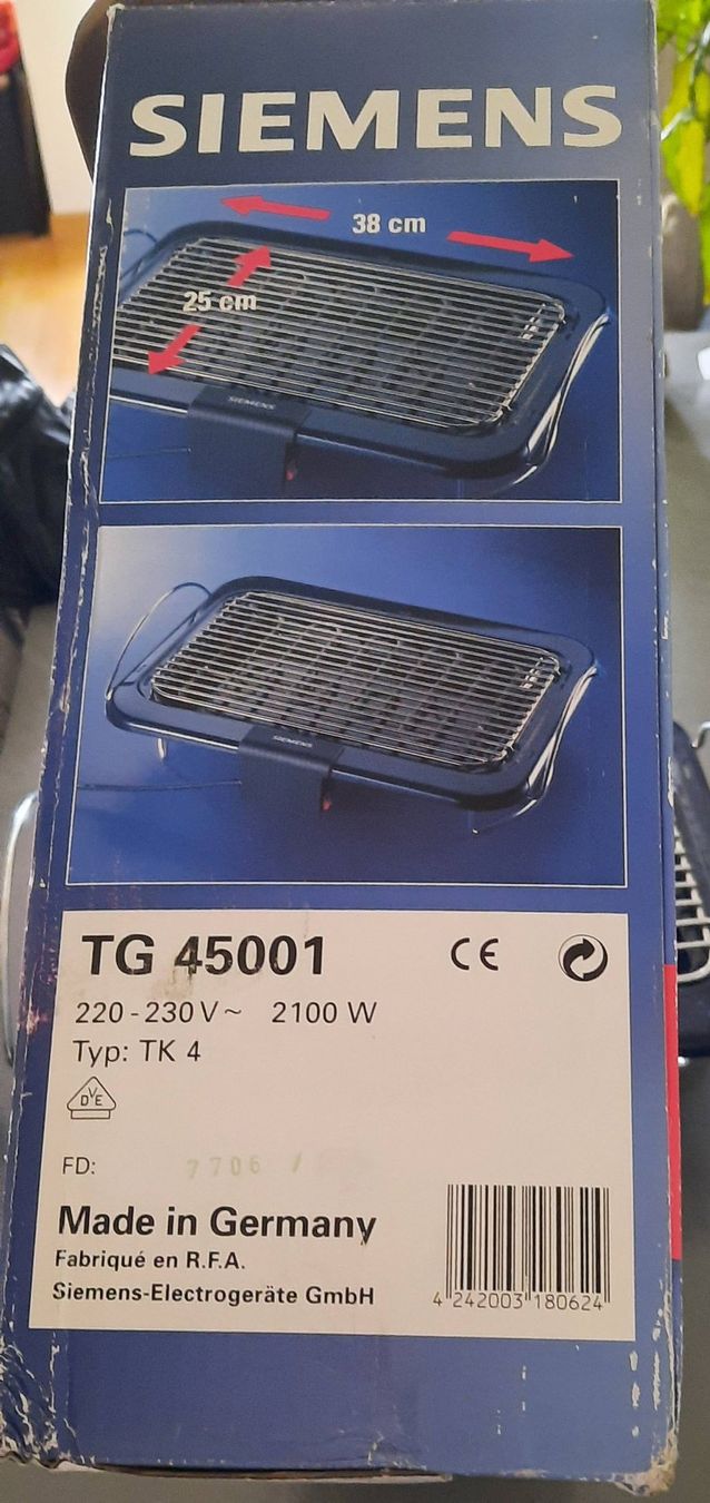 Griglie: Grill électrique de table Siemens – Usato da Cornaux NE venduto da petitpied 5