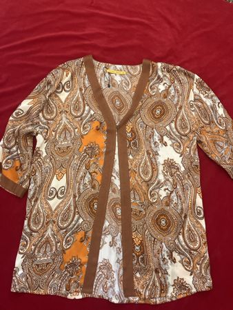 Seiden Bluse mit Paisleymuster Grösse One Size