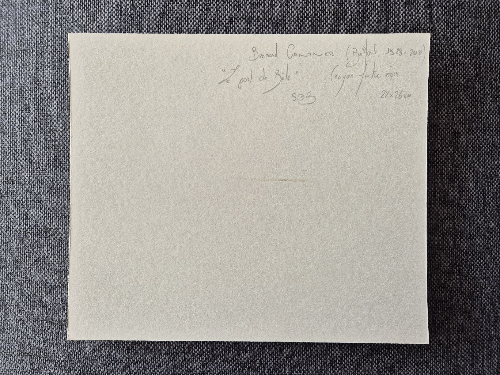 Gemälde: Dessin Bernard Gantner "le port de Bâle" signé tableau – Gebraucht aus Tramelan von La_mine_d_art 4