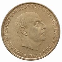 Spanien 100 Pesetas 1966 Francisco Franco Silber