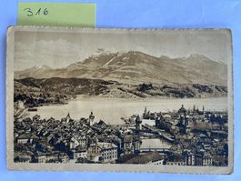 Luzern mit Pilatus und Vierwaldstättersee, 1911
