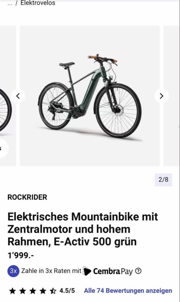 Decathlon Biciclette: E-bike rockrider 500 – Usato da Biel/Bienne venduto da PokeBiel_96lh 1