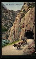 Das Urnerloch bei Andermatt, Postkutsche