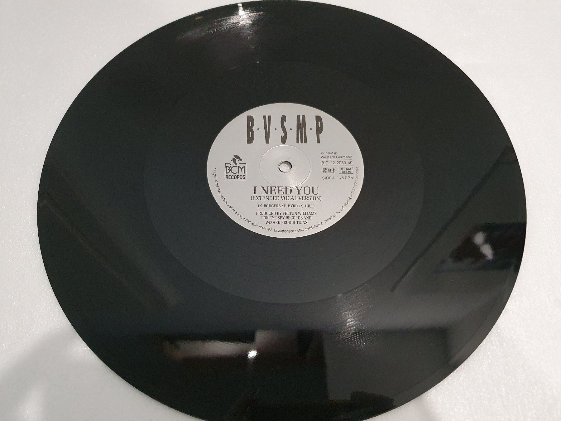 Schallplatten: B.V.S.M.P. – I Need You – Gebraucht aus Uster von Vinyl-Leidenschaft 2