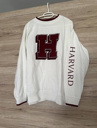 H&M Harvard Sweatshirt Damen Gr. S/36  Weiss & Bordeaux