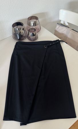 Eleganter Rock Brunello Cucinelli schwarz 36 Schurwolle