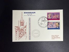 Swissair Erstflugbrief Bukarest-Zürich 1973