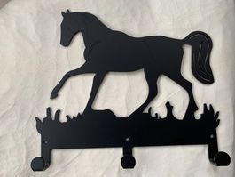 Garderobe Pferd, für Schlüssel etc., pulverbeschichtet