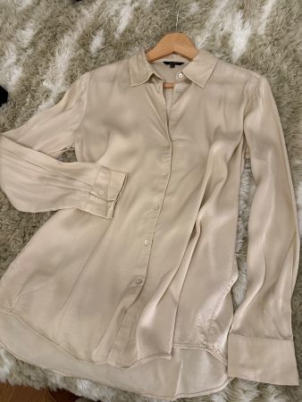 Massimo Dutti Bluse Satin beige Gr. 36 Top Zustand
