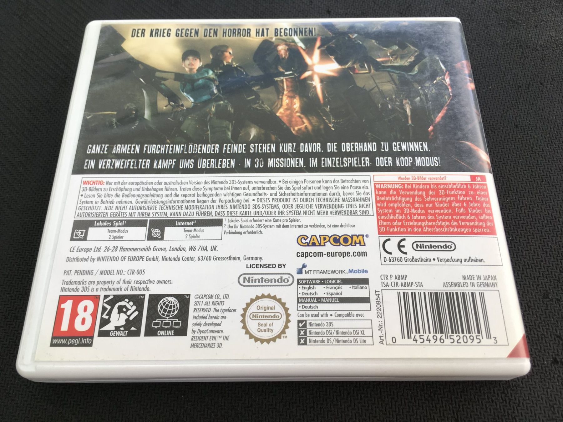Nintendo Giochi: Resident Evil The Mercenaries - Nintendo 3ds – Usato da St.Gallen venduto da sjosjo 1