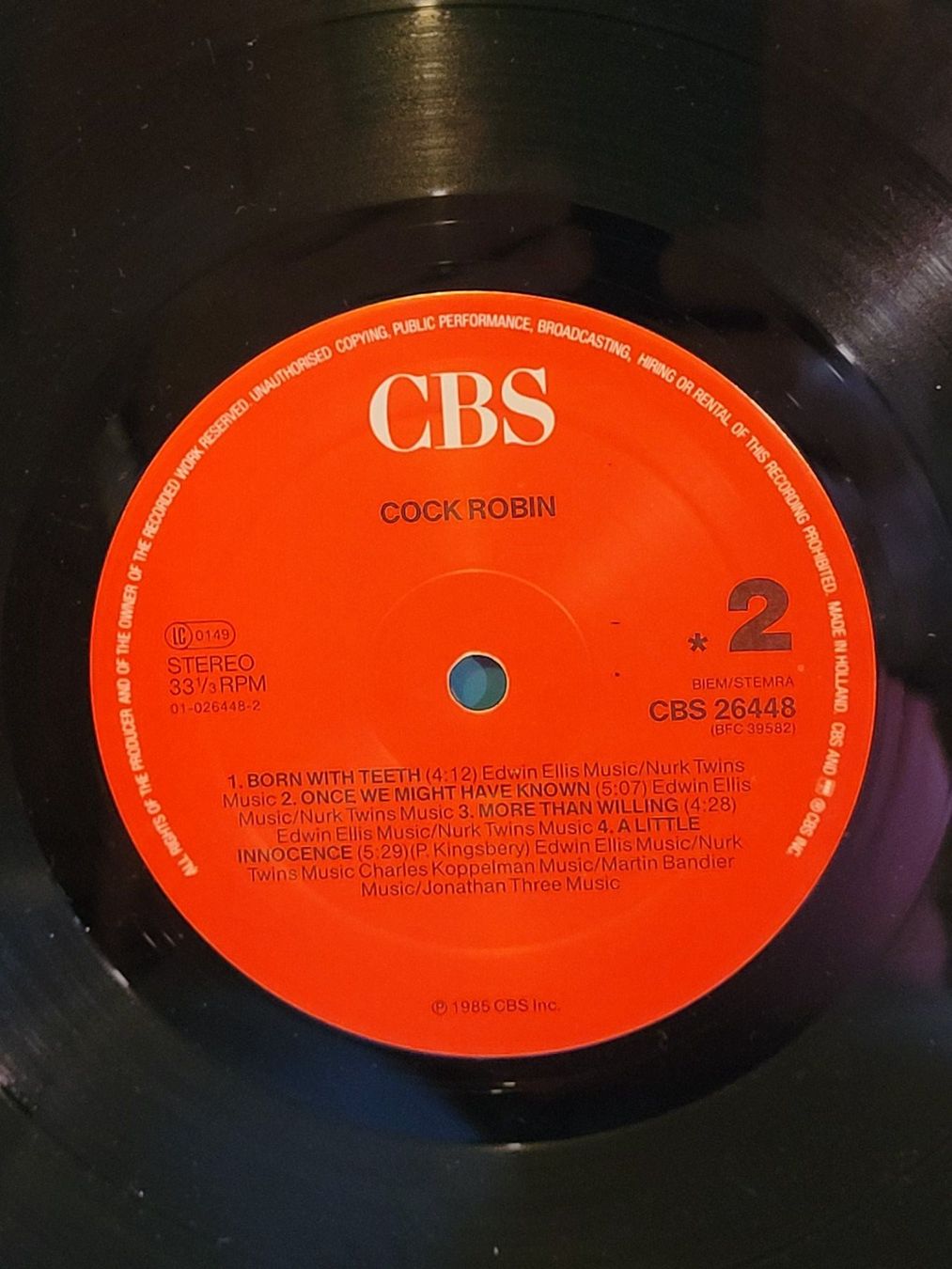 Schallplatten: Cock Robin - LP Vinyle - Occasion – Gebraucht aus la Chaux-de-Fonds von Lampe 5