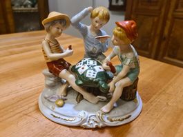 Capodimonte Figurengruppe die Falschspieler 