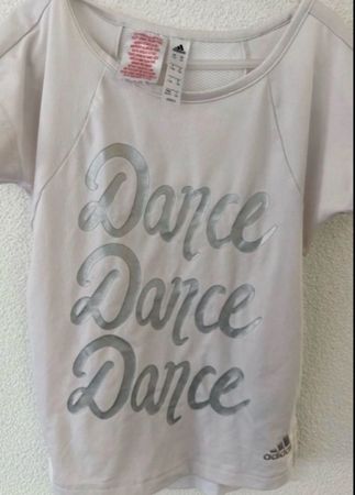 Adidas T-Shirt "Dance" Grösse 128/XS weiss guter Zustand